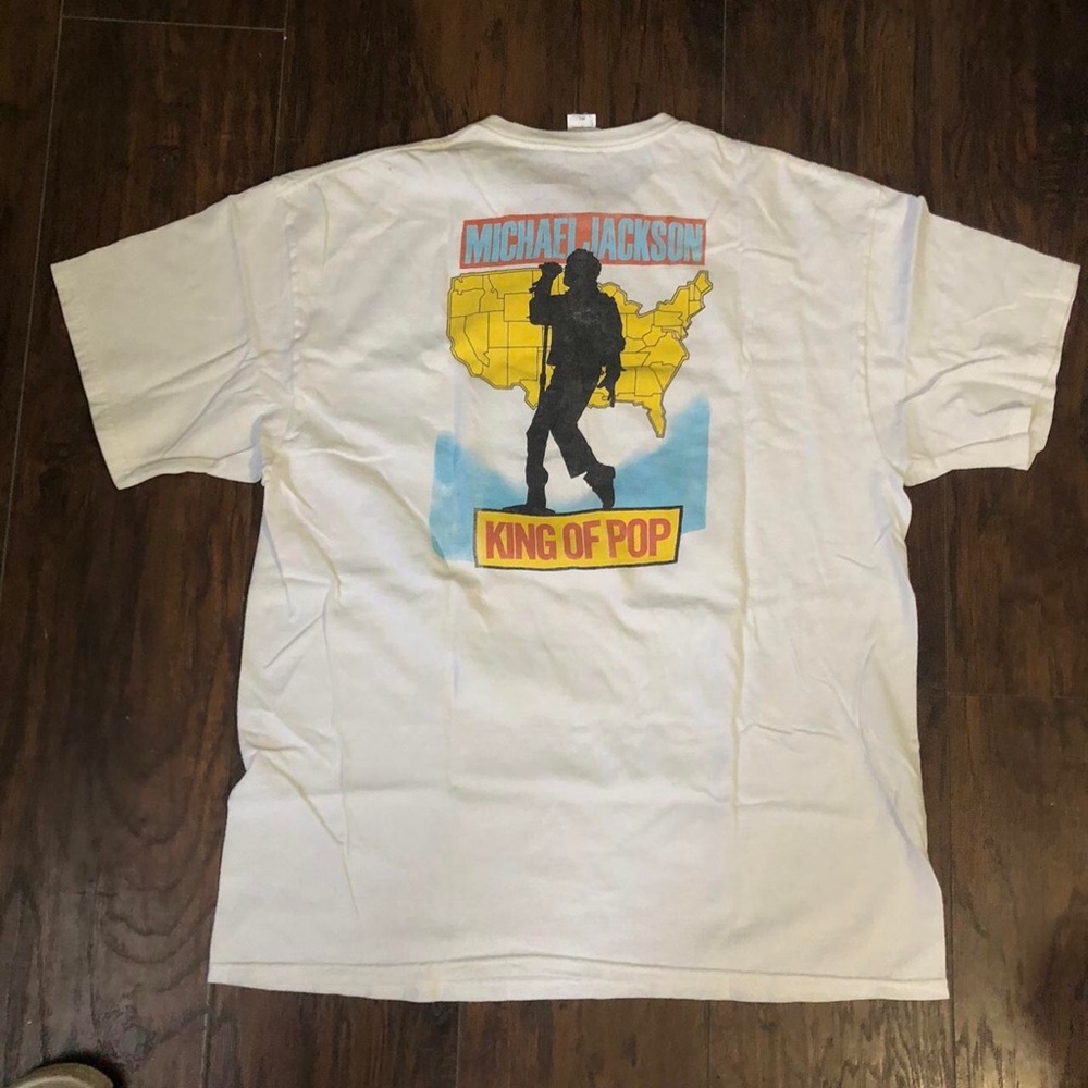 RARE Vintage Michael Jackson Bad King of Pop Concert Tour Graphic Tee TShirt 90s - Picture 2 of 5